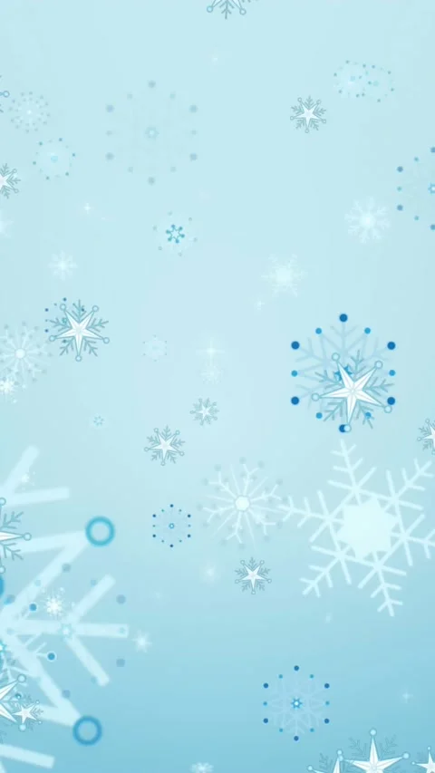 Animation of falling over snowflakes on blue background Stock Footage 342097909
