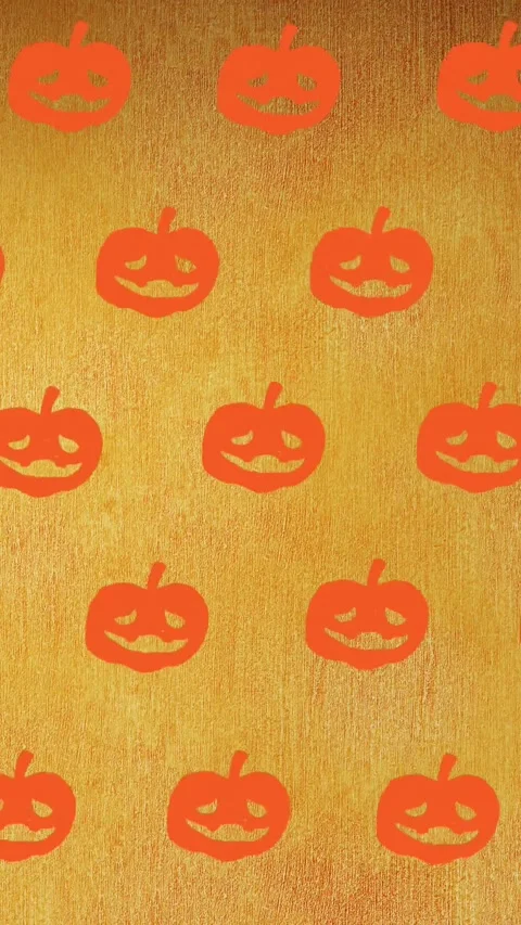 Animation of falling pumpkin on orange background Stock Footage 344244360