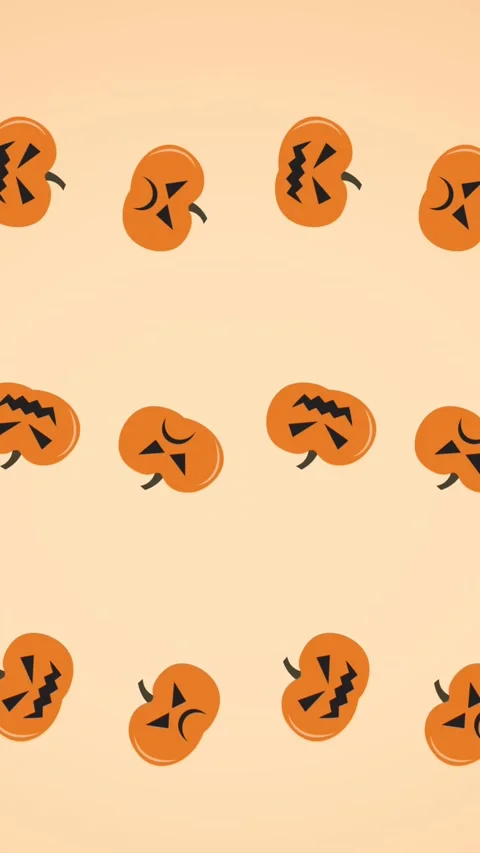 Animation of falling pumpkin on orange background Stock Footage 344244365