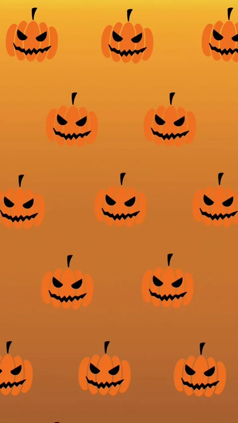 Animation of falling pumpkin on orange background Stock Footage 344284834
