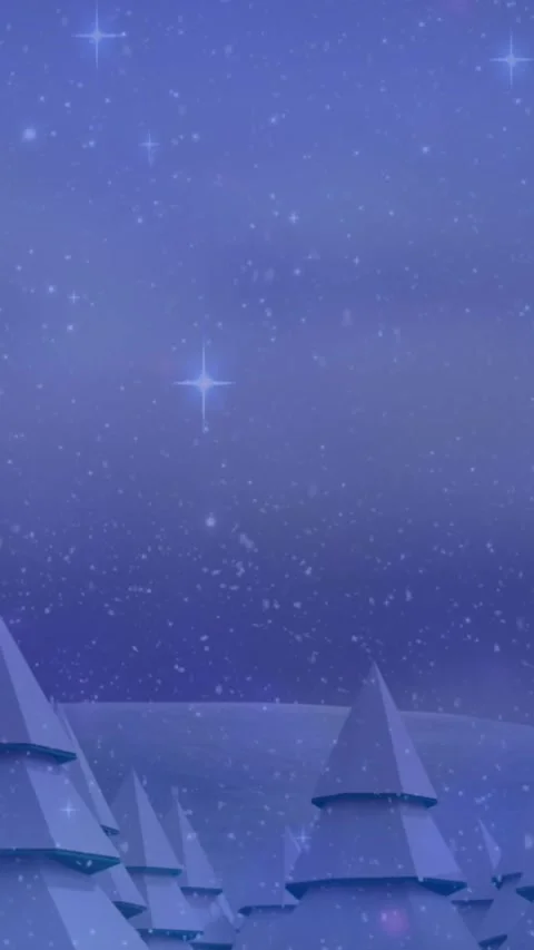 Animation of falling snow and lights over christmas tree on blue background Stock Footage 344402406