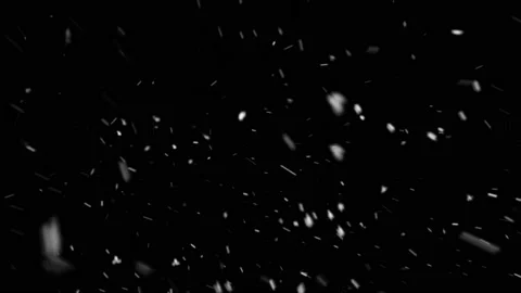 Animation of falling snow on a black background. Stock Footage 154642003