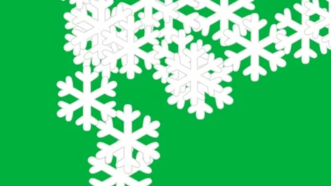 Animation of falling snow particles closing the green screen Stock Footage 319361222