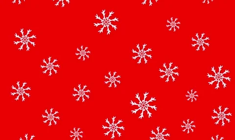 Animation of falling snowflakes on a red background Stock-Footage 289776413