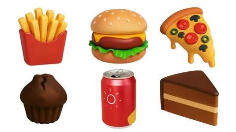 Animation of Fast Food 3d icon in Cartoon Style Video stock 323433441