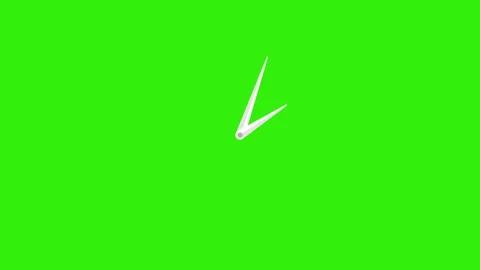 Animation fast moving clock on green background Stock Footage 141629570