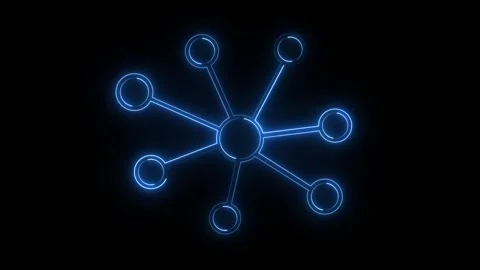Animation of fast People network icon. digital interface connection Stock Footage 310221231