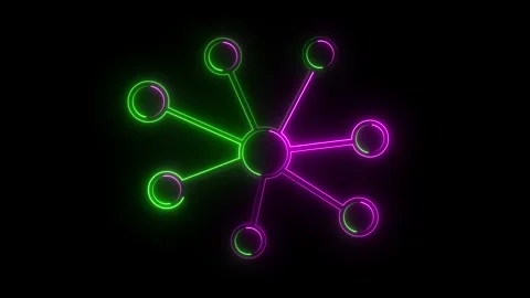 Animation of fast People network icon. digital interface connection Stock Footage 310221251