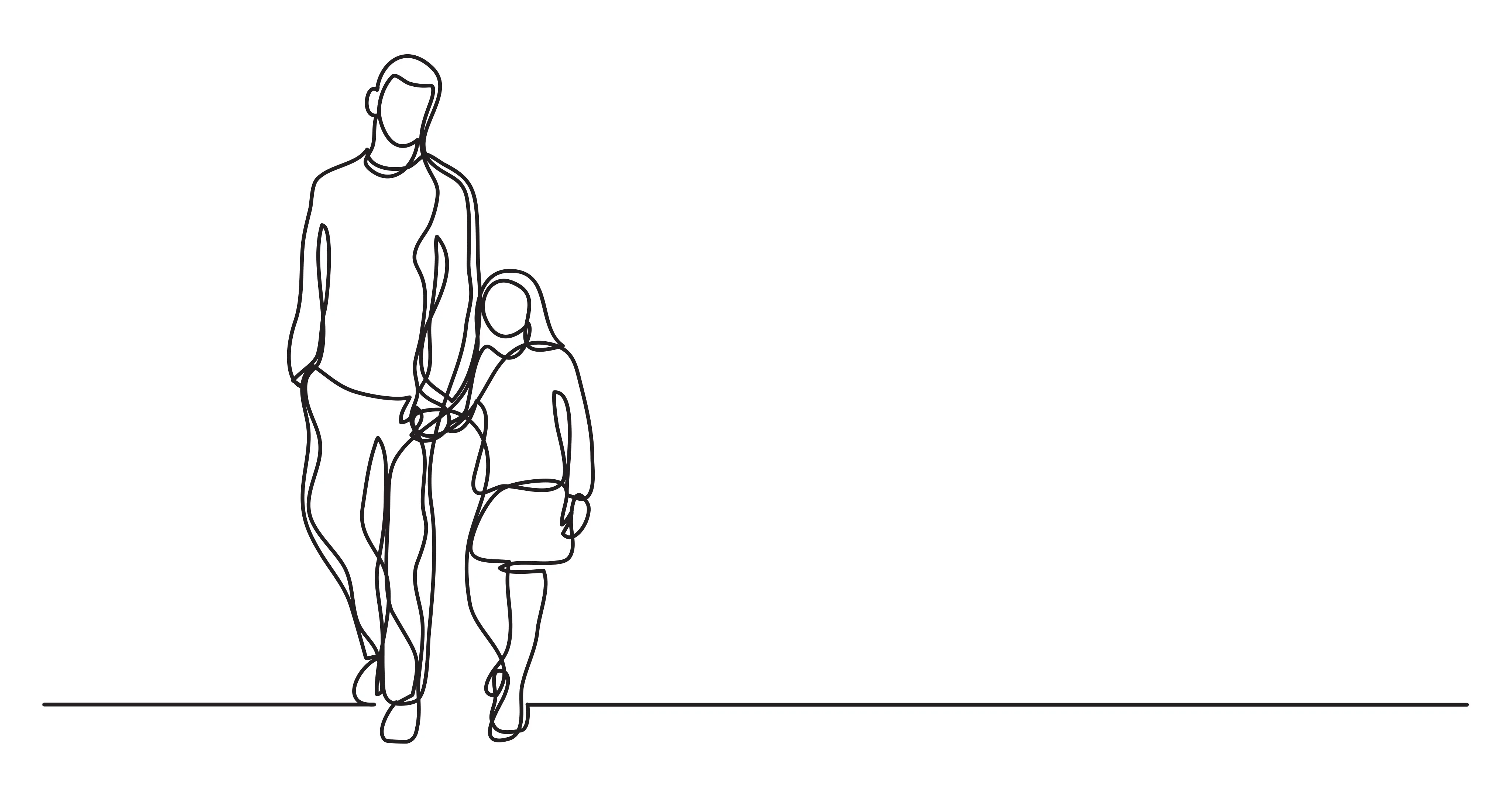 Animation of father and daughter walking... | Stock Video | Pond5