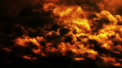 Animation features a beautiful golden clouds background Stock Footage 160663106