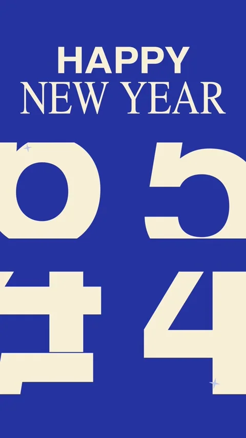 The animation features colorful text stating Happy New Year 2027 against a Stock Footage 346893543