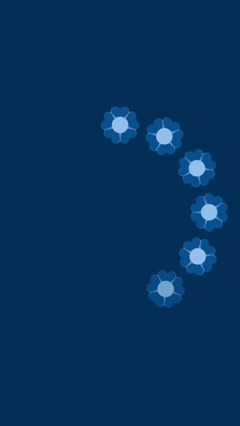 Animation featuring round flower frames appearing one by one Video stock 308169350