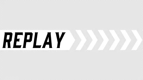 A animation featuring the word “Replay” scrolling alongside an arrow Stock Footage 341467212