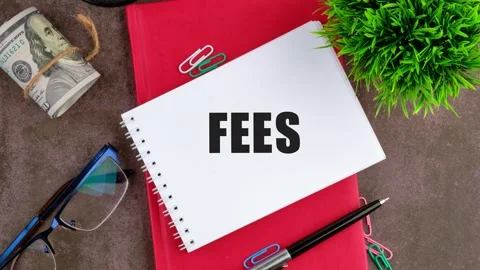 Animation of the FEES text on the sheet, a close-up view from above Stock Footage 292869338