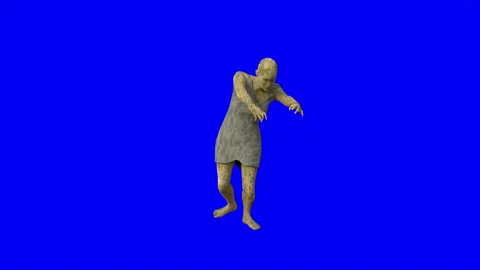 Animation of female zombie walking with loop. 3D rendering of a walking zombie Video stock 284145383