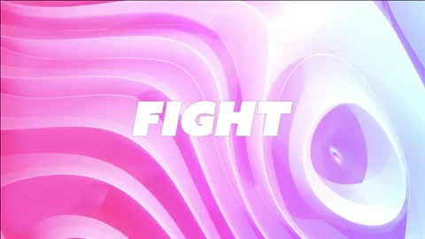 Animation of fight text over pattern background Stock Footage 310434813