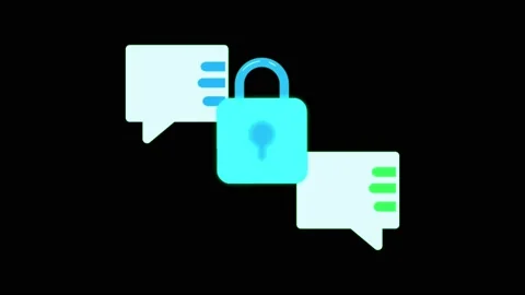 Animation file lock icon on black background. Vídeo Stock 214568382