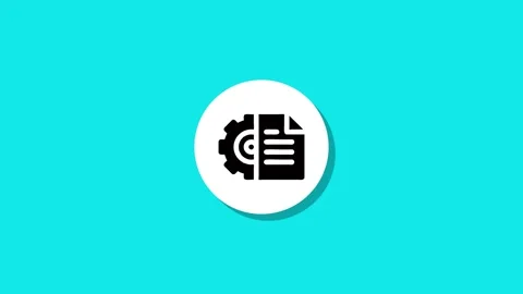 Animation of file management icon, digital data organization symbol, docume.. Stock Footage 327762666