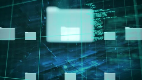 Animation of files and information under security Vidéo 110627114
