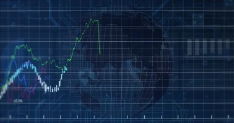 Animation of financial data and graphs o... | Stock Video | Pond5