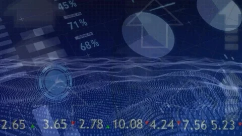 Animation of financial data with graphs,... | Stock Video | Pond5