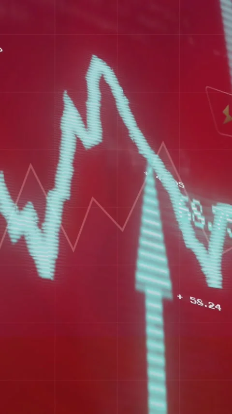 Animation of financial data processing against waving china flag background Stock Footage 344783833