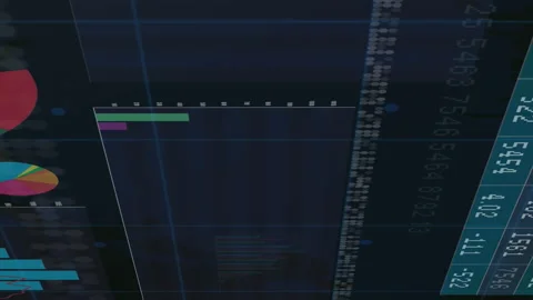 Animation of financial data processing a... | Stock Video | Pond5
