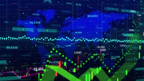 Animation of financial data processing a... | Stock Video | Pond5