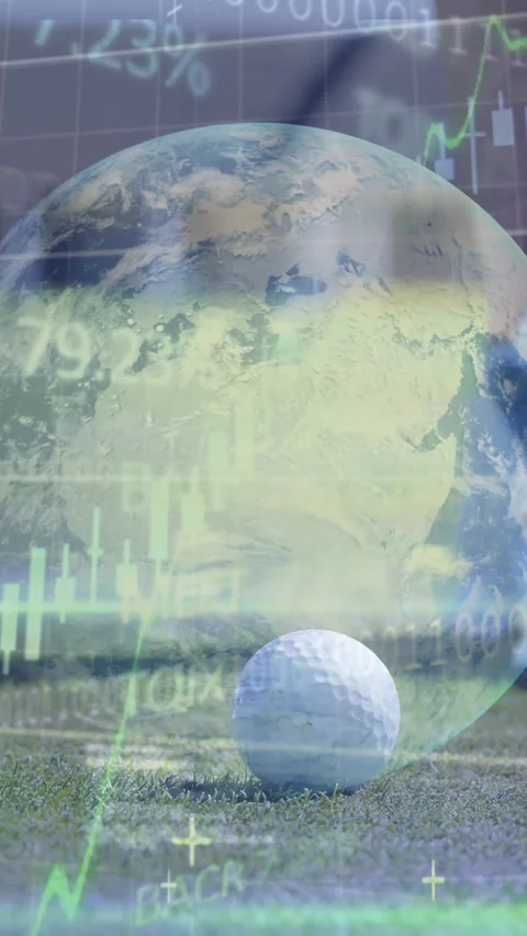 Animation of financial data processing and globe over mid section of a man Stock Footage 322880098