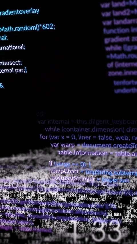 Animation of financial data processing and binary coding over black background Stock-Footage 343499146