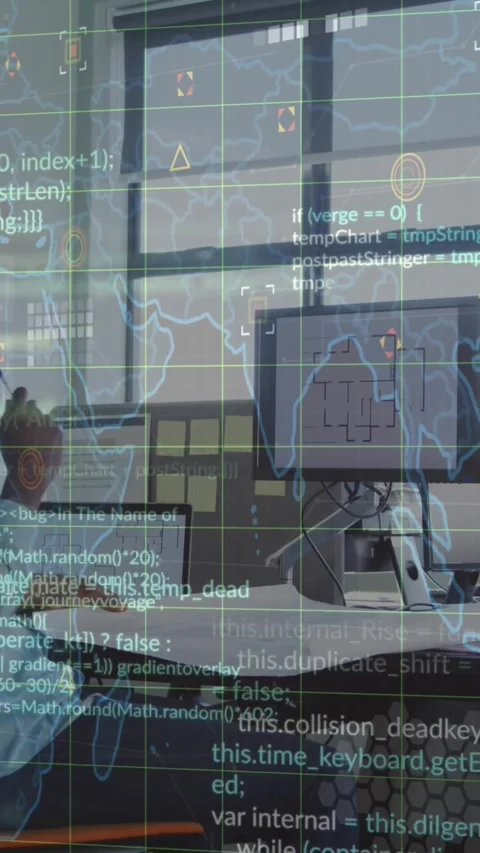 Animation of financial data processing and world map over african american Stock Footage 343615490