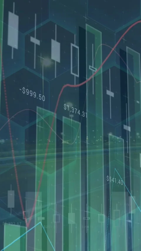 Animation of financial data processing and statistics Stock Footage 344669220