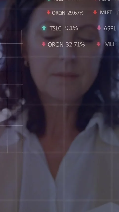 Animation of financial data processing and statistics over caucasian Stock Footage 344783099