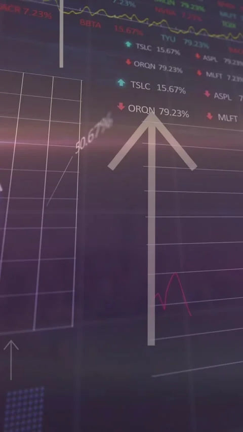 Animation of financial data processing with arrows Stock Footage 344803073