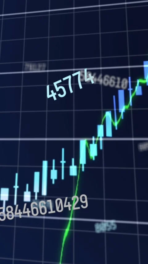 Animation of financial data processing Stock Footage 342097794