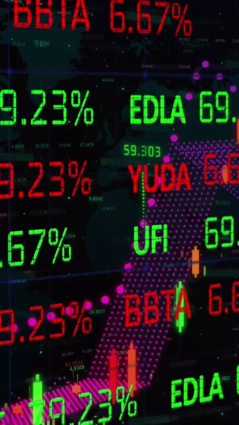 Animation of financial data processing Stock Footage 344556942