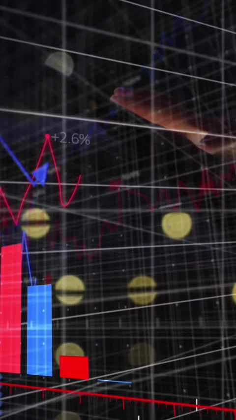 Animation of financial data processing Stock Footage 344803025
