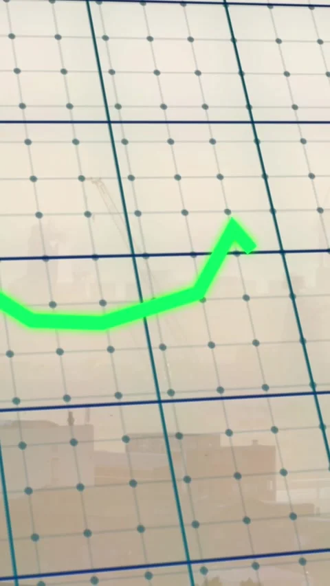 Animation of financial data processing on green background Stock Footage 343738809