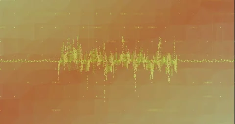 Animation of financial data processing on orange background Video stock 266204465