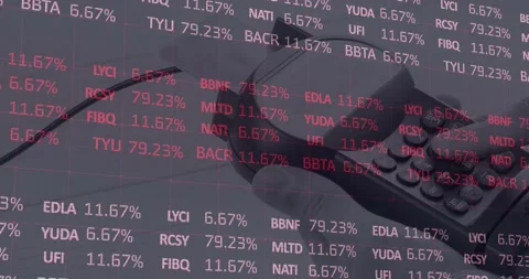 Animation of financial data processing over payment terminal Stock Footage 162899779