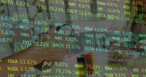 Animation of financial data processing over card payment and terminal Stock Footage 219011317