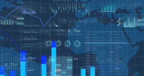 Animation of financial data processing o... | Stock Video | Pond5