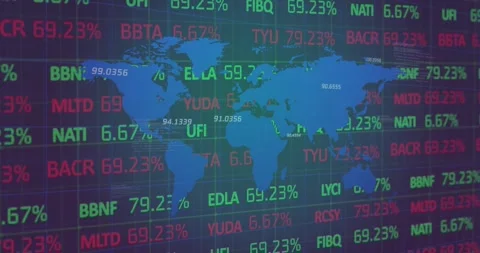 Animation of financial data processing o... | Stock Video | Pond5