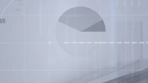 Animation of financial data processing over payment terminal Stock Footage 312582429