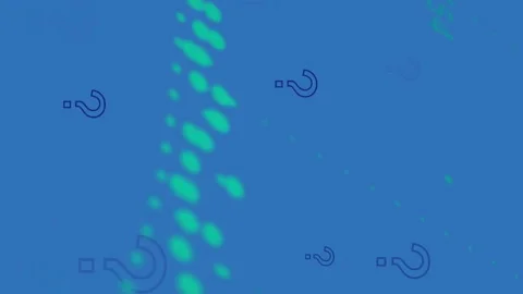 Animation of financial data processing over question marks 動画素材 313320799