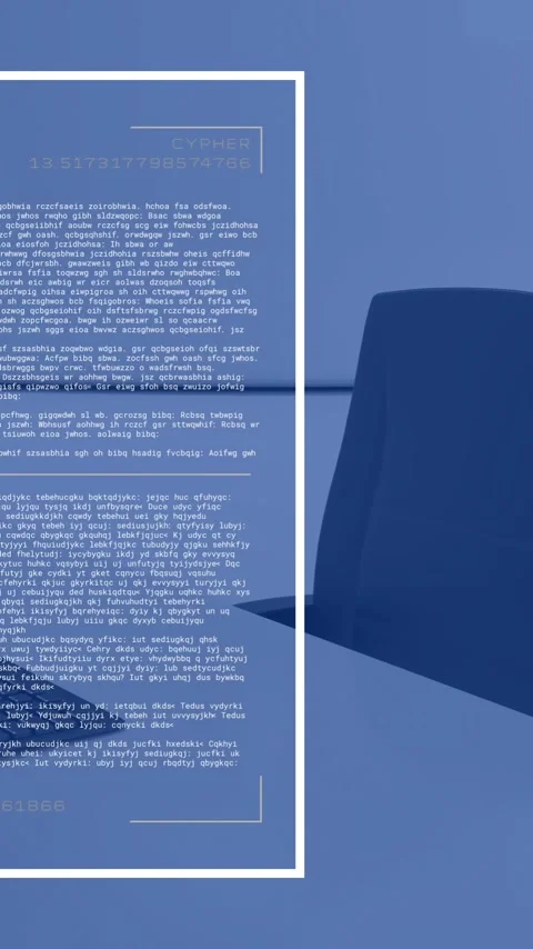 Animation of financial data processing over computer on desk in office and blue Stock Footage 320378543