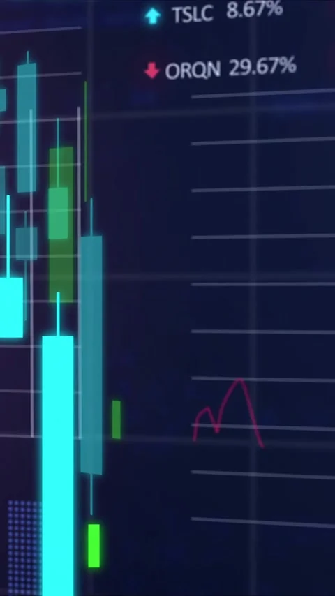 Animation of financial data processing over dark background Stock Footage 320513385