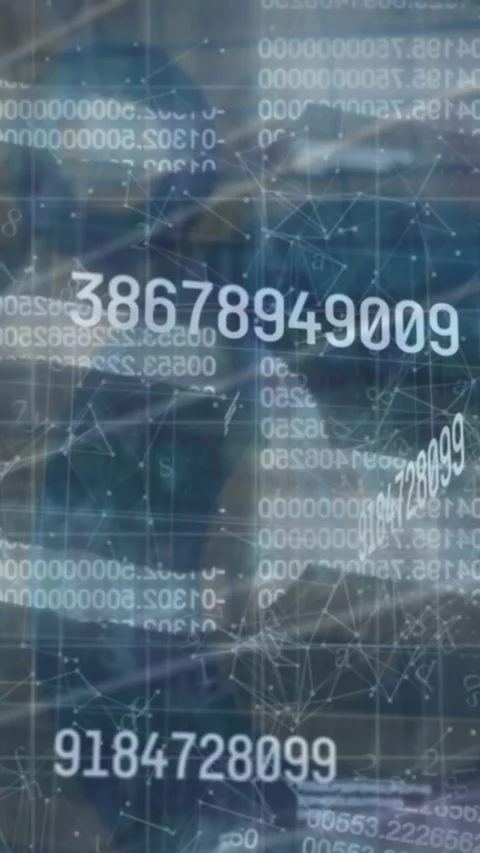 Animation of financial data processing over online security chains Stock Footage 321666854