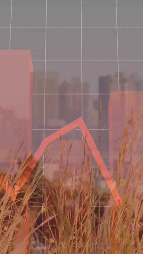 Animation of financial data processing over boxes on conveyor belts Stock Footage 322728634
