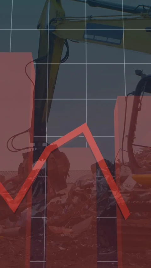 Animation of financial data processing over boxes on conveyor belts in warehouse Stock Footage 323151383